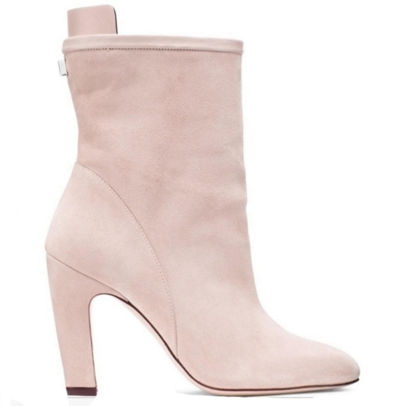 Stuart Weitzman Brooks Bootie Blush Pink Soft Suede Slouchy Boot, Size 8… - Picture 15 of 16